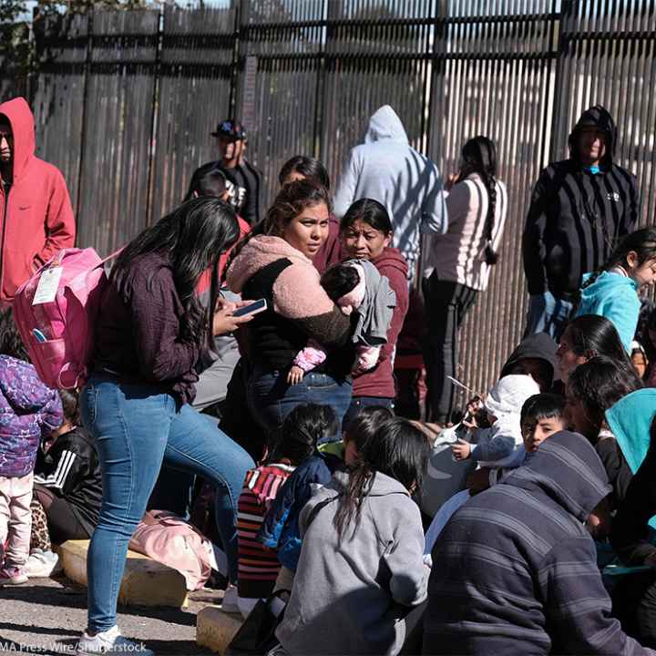 Migrants being deported.